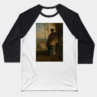 The Little Shepherdess by Jean-Francois Millet Baseball T-Shirt